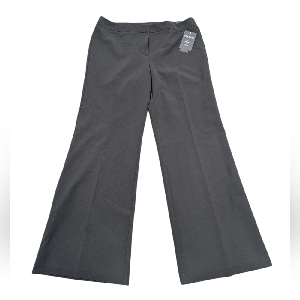 Zac & Rachel Bond 18 Women's Black Wide Leg Career Pleated Pants Size 16
